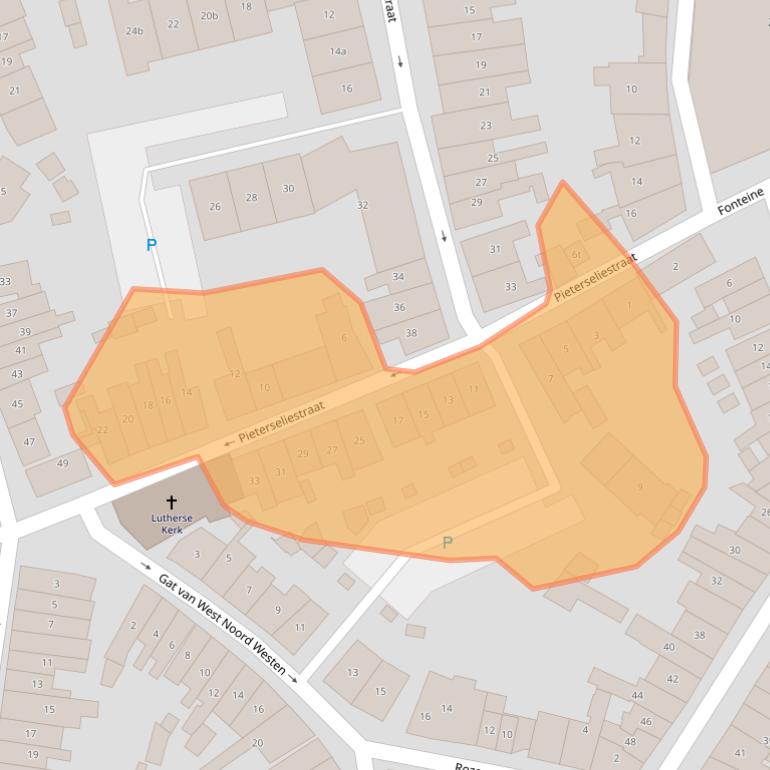 Kaart van postcodegebied 4301BL.