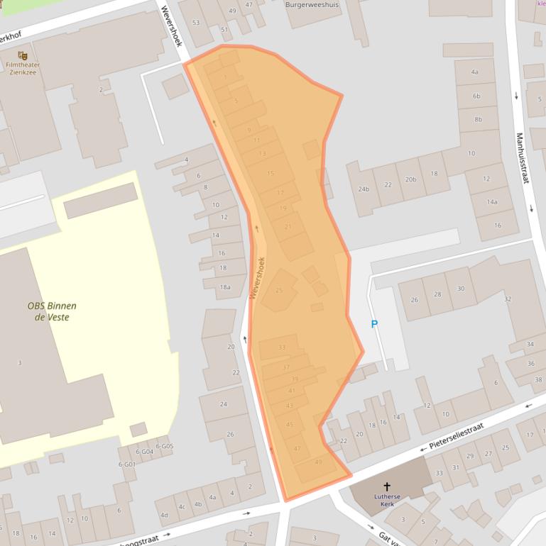 Kaart van postcodegebied 4301BM.