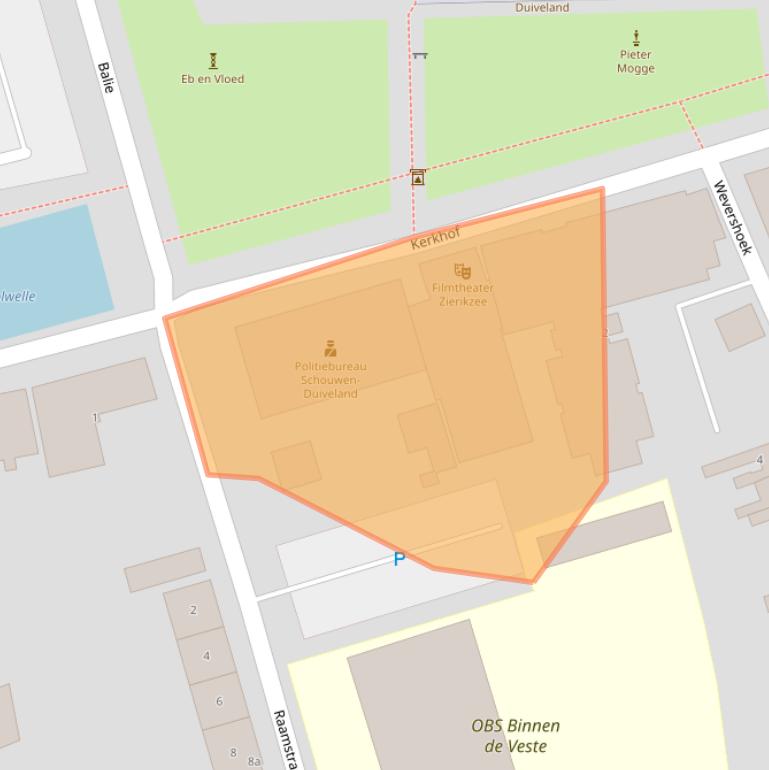 Kaart van postcodegebied 4301BZ.