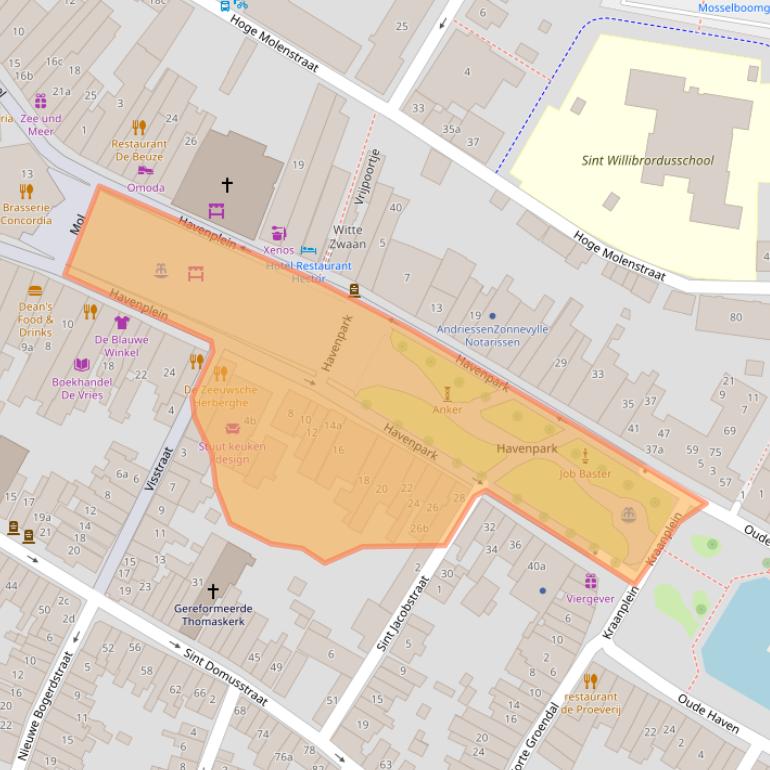 Kaart van postcodegebied 4301CD.