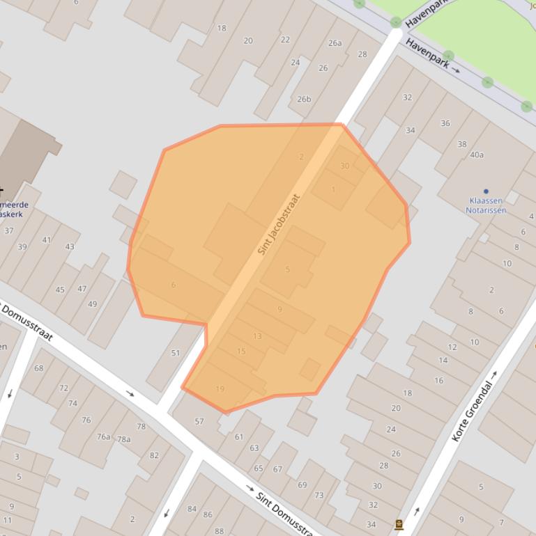 Kaart van postcodegebied 4301CG.