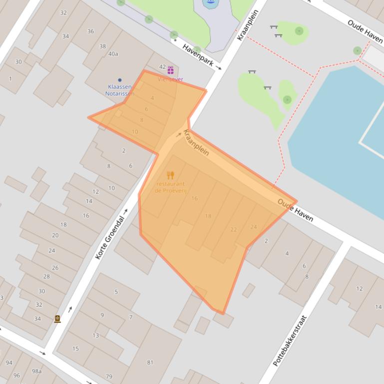 Kaart van postcodegebied 4301CH.