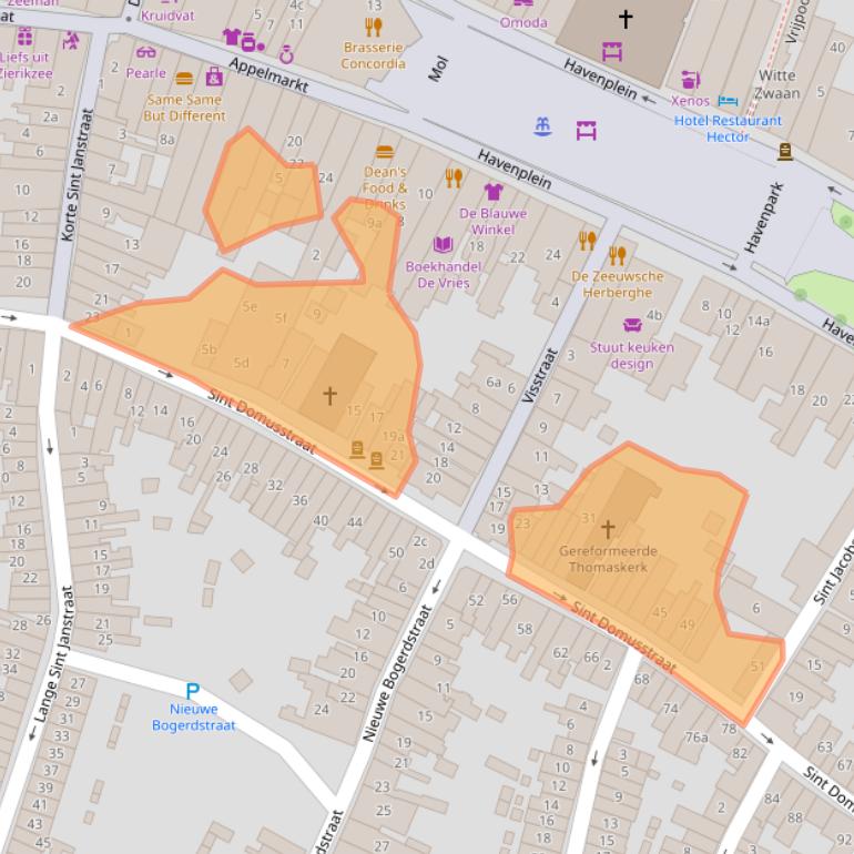 Kaart van postcodegebied 4301CM.