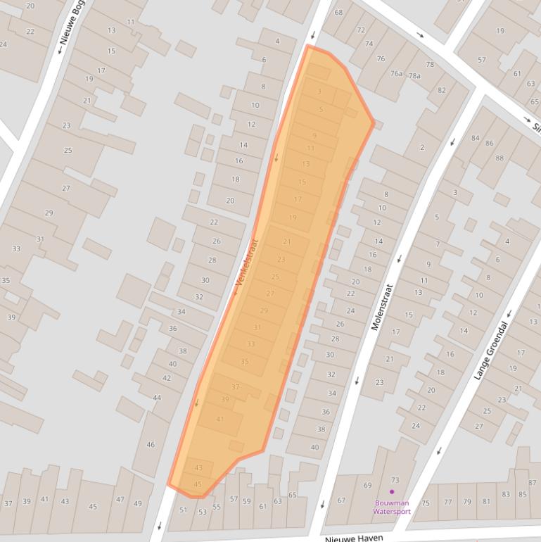 Kaart van postcodegebied 4301DA.