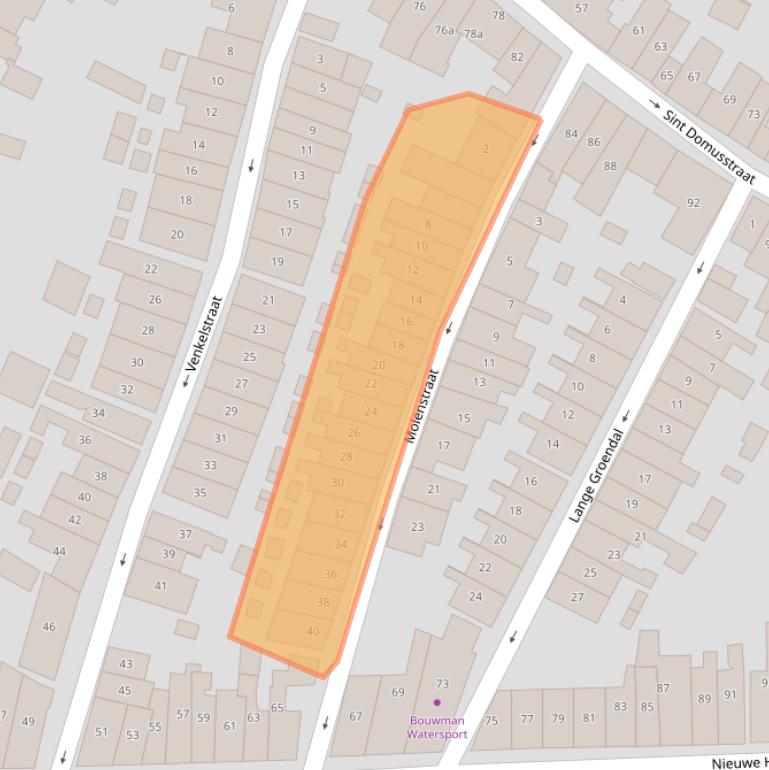 Kaart van postcodegebied 4301DD.