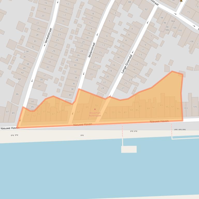 Kaart van postcodegebied 4301DK.