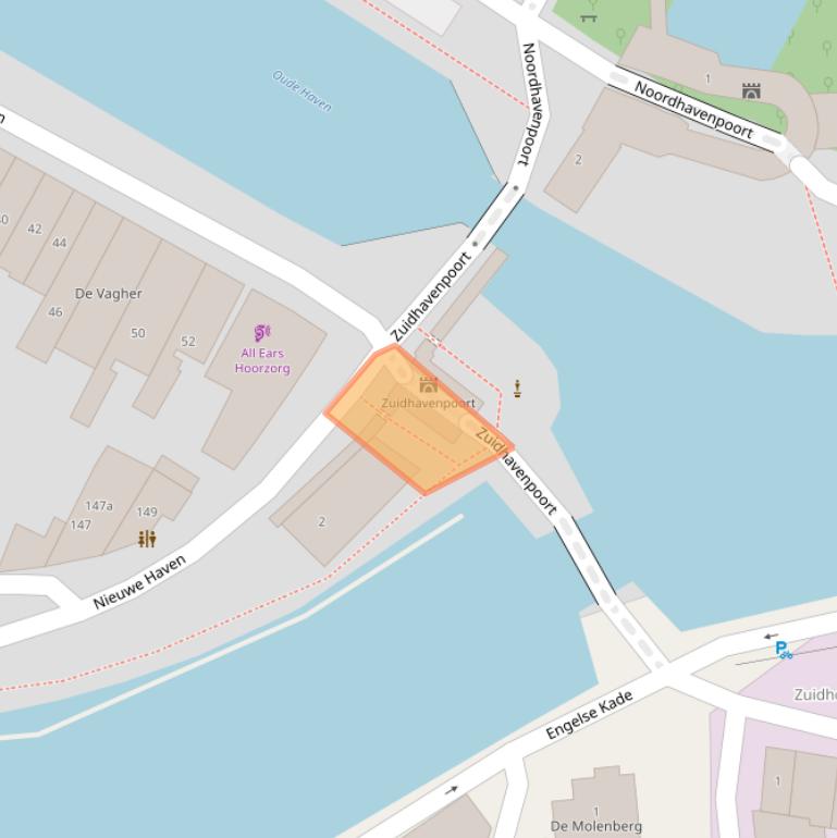 Kaart van postcodegebied 4301DN.