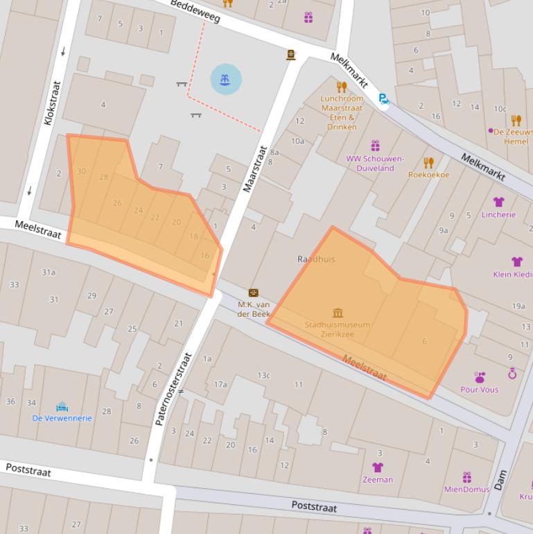 Kaart van postcodegebied 4301EC.