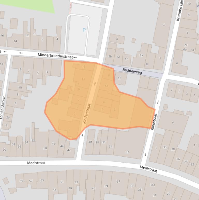 Kaart van postcodegebied 4301EL.