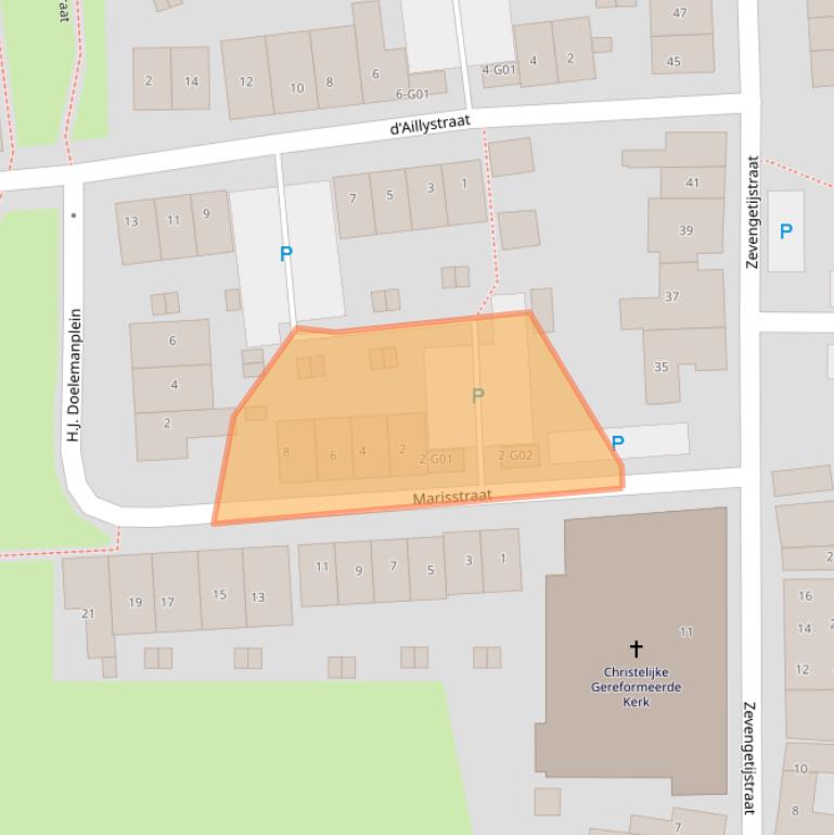 Kaart van postcodegebied 4301GB.