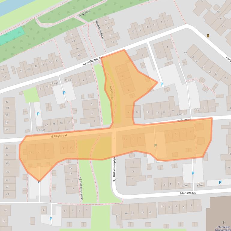 Kaart van postcodegebied 4301GD.