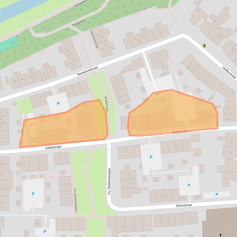 Kaart van postcodegebied 4301GE.
