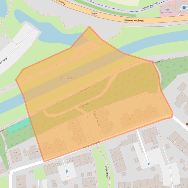 Kaart van postcodegebied 4301GL.