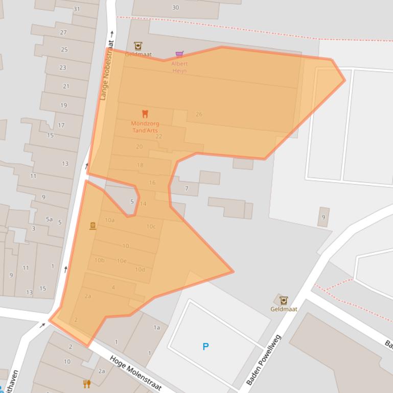 Kaart van postcodegebied 4301HE.