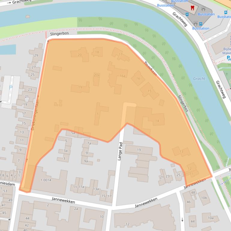 Kaart van postcodegebied 4301HJ.