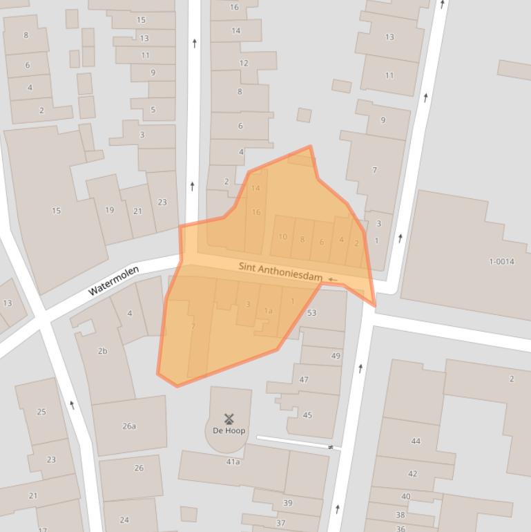 Kaart van postcodegebied 4301HL.