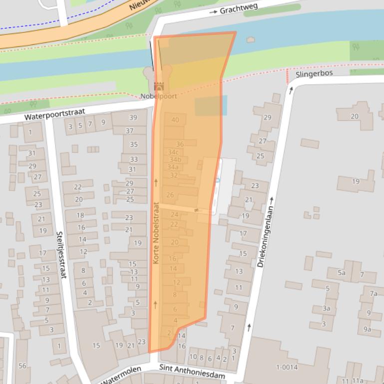 Kaart van postcodegebied 4301HN.