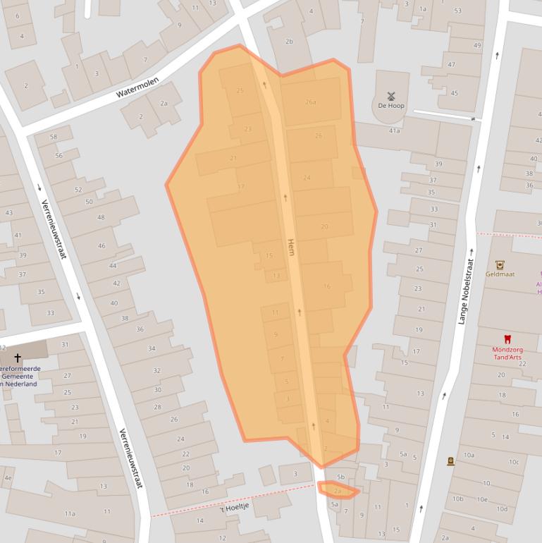 Kaart van postcodegebied 4301HR.