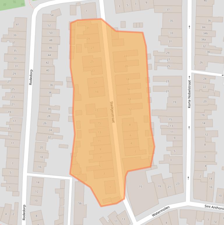 Kaart van postcodegebied 4301HS.