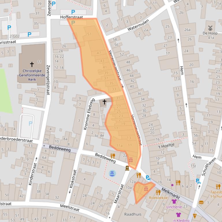 Kaart van postcodegebied 4301HX.