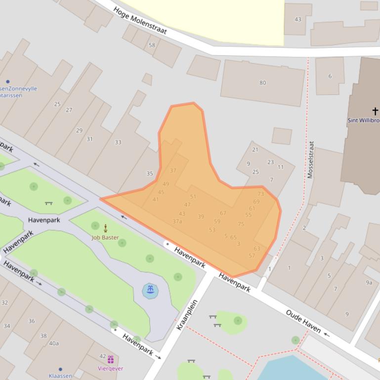 Kaart van postcodegebied 4301JH.