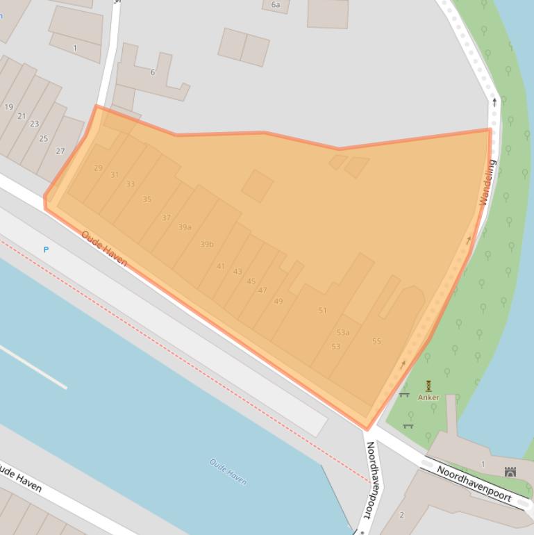 Kaart van postcodegebied 4301JK.