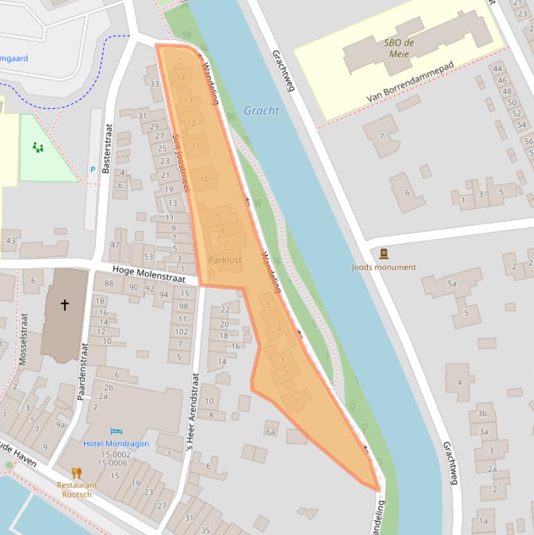 Kaart van postcodegebied 4301JT.