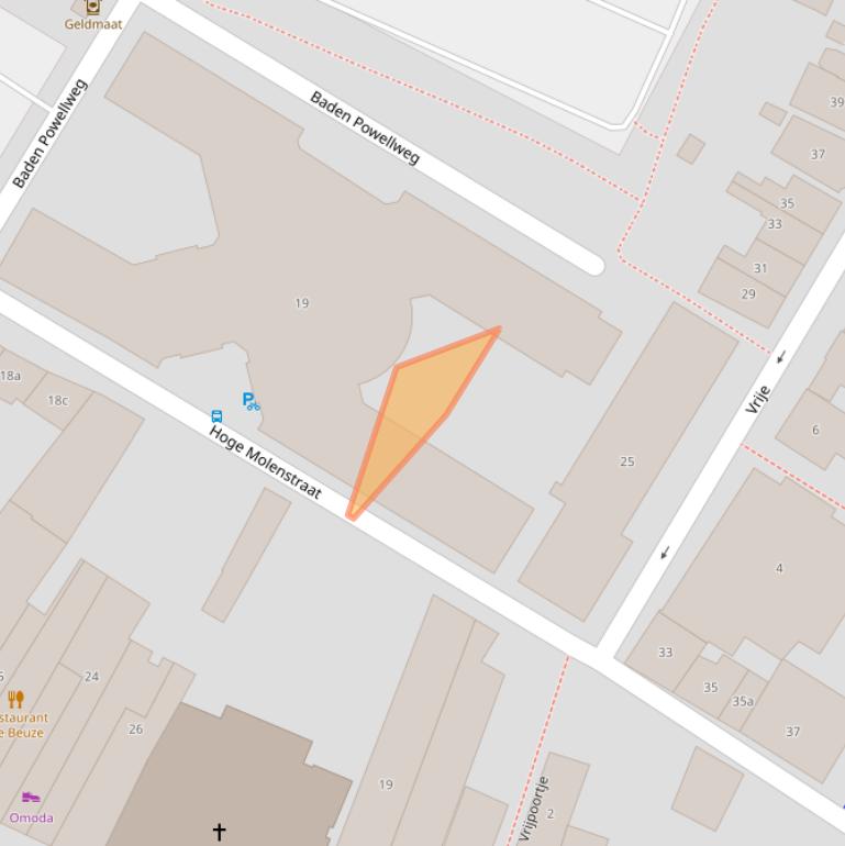 Kaart van postcodegebied 4301KA.