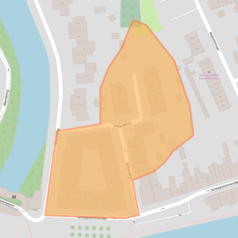 Kaart van postcodegebied 4301KH.