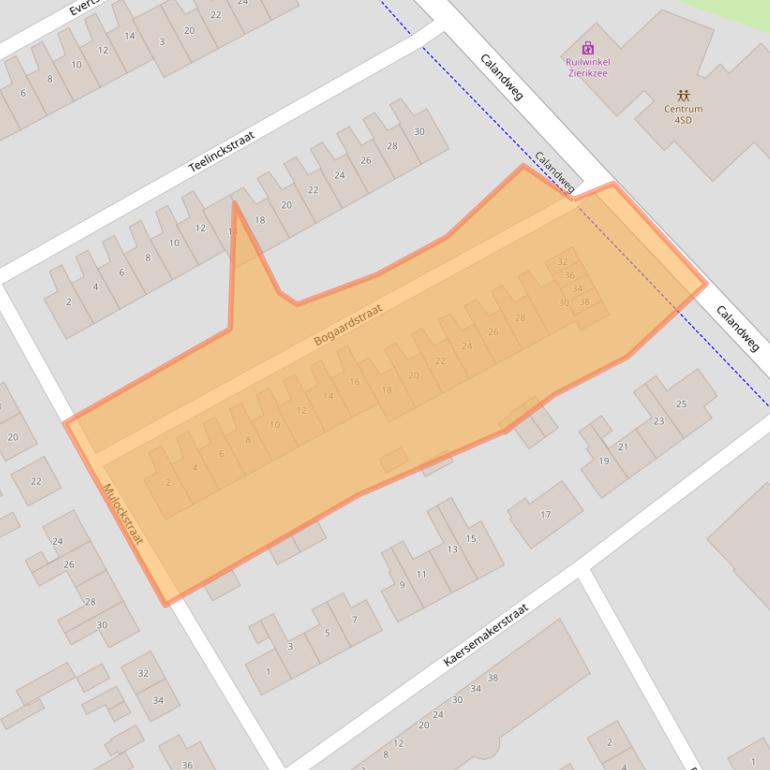 Kaart van postcodegebied 4301KN.