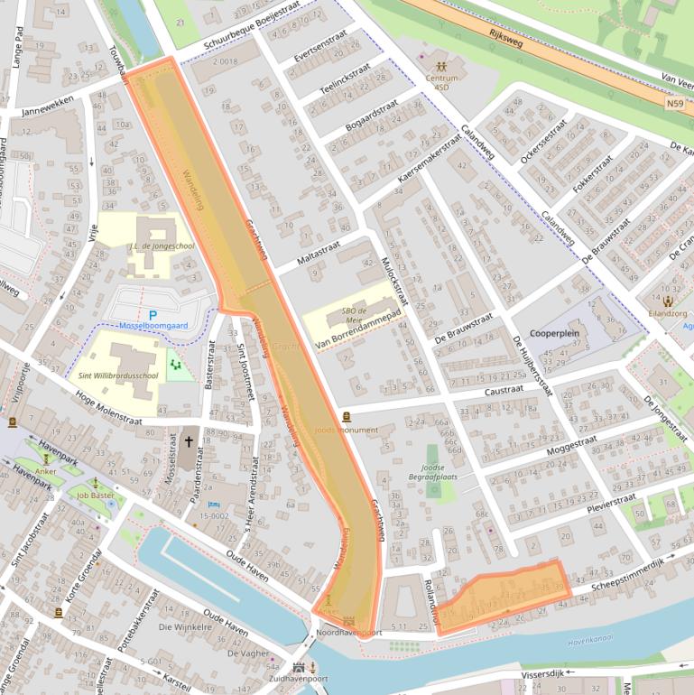 Kaart van postcodegebied 4301LR.