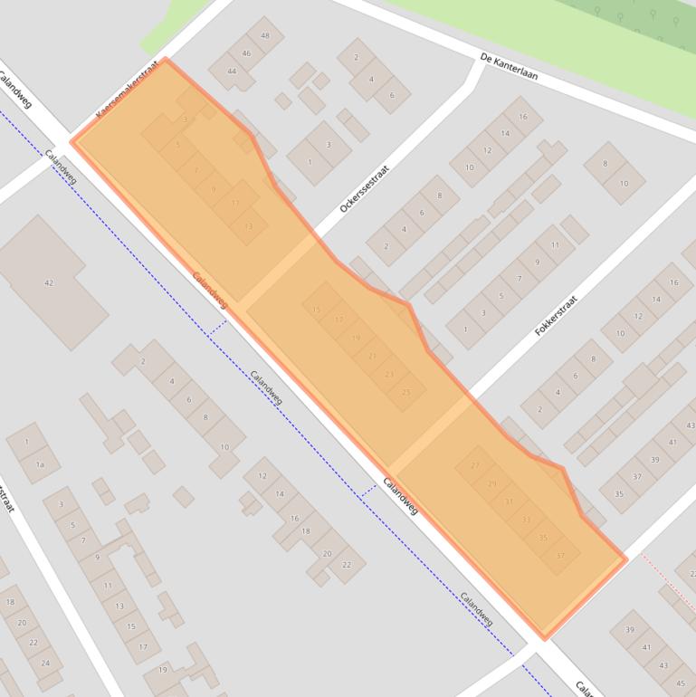 Kaart van postcodegebied 4301LW.