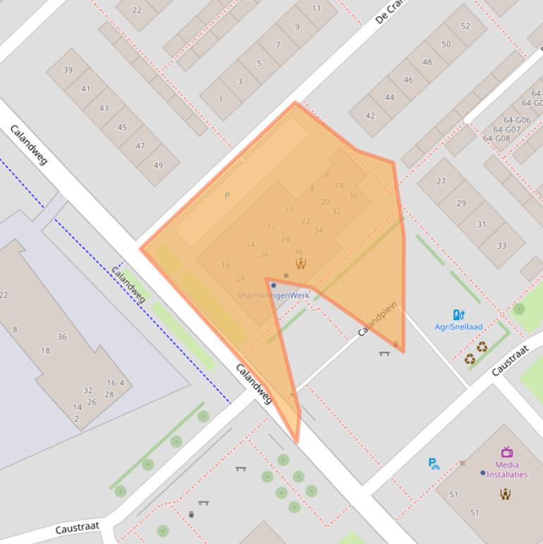 Kaart van postcodegebied 4301MJ.