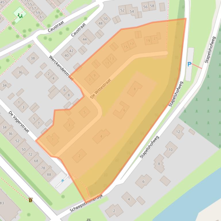 Kaart van postcodegebied 4301MV.