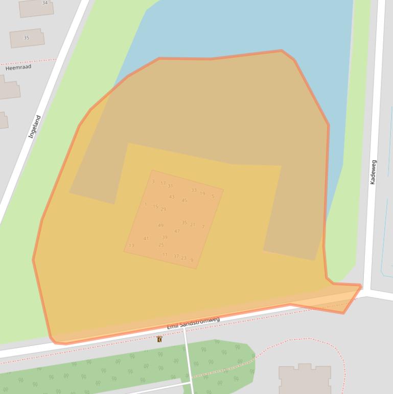 Kaart van postcodegebied 4301MW.