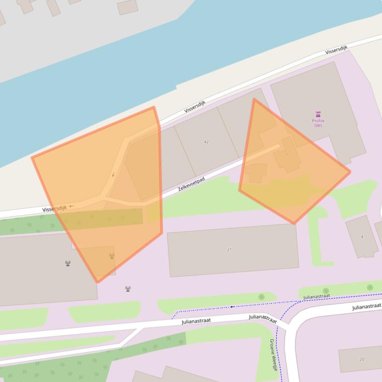 Kaart van postcodegebied 4301NE.