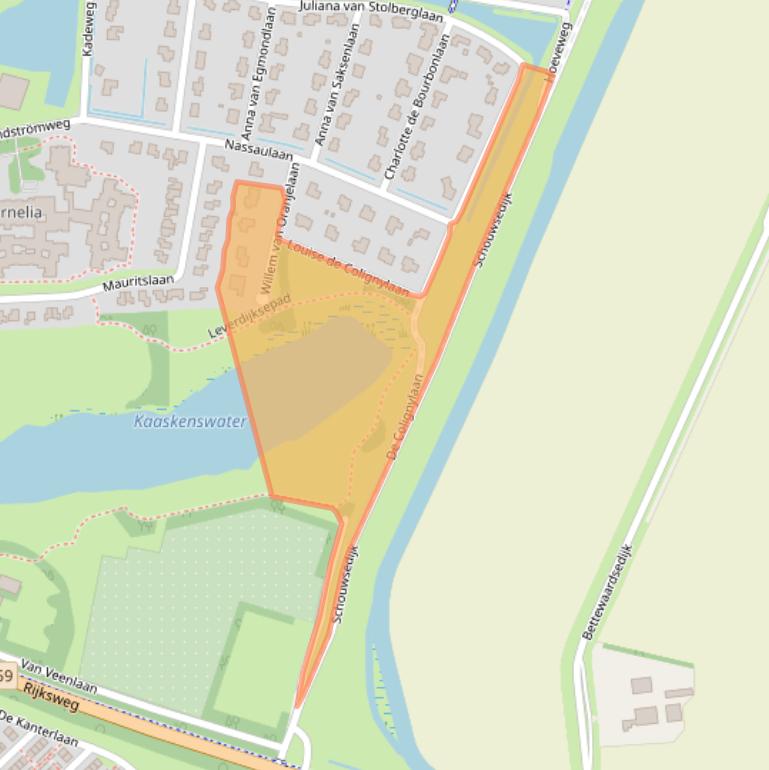 Kaart van postcodegebied 4301NR.