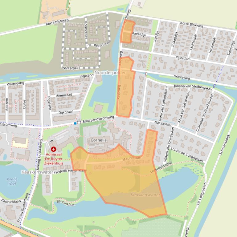 Kaart van postcodegebied 4301NS.