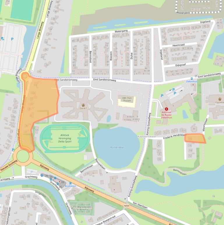 Kaart van postcodegebied 4301NX.