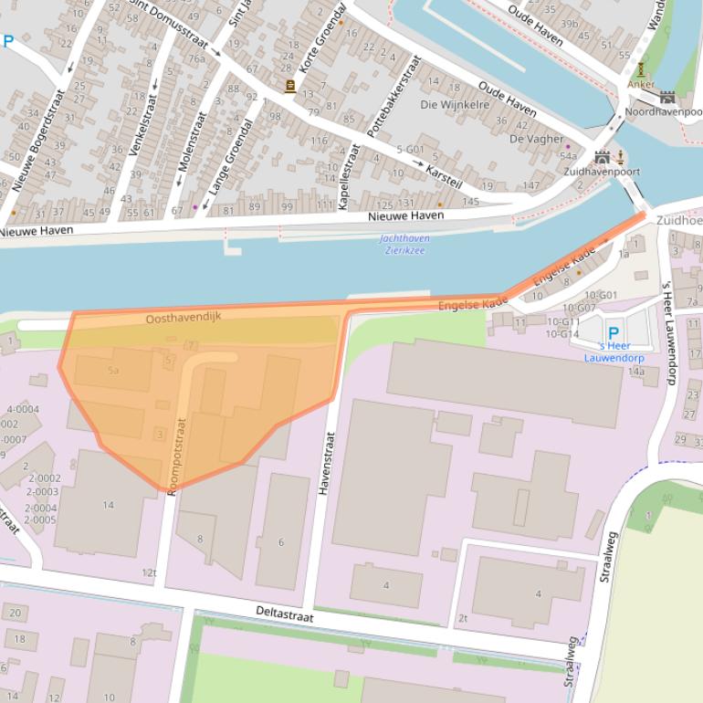 Kaart van postcodegebied 4301RE.