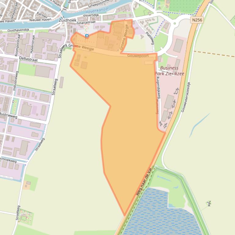 Kaart van postcodegebied 4301RN.