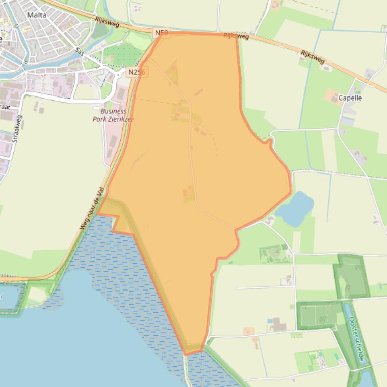 Kaart van postcodegebied 4301RP.