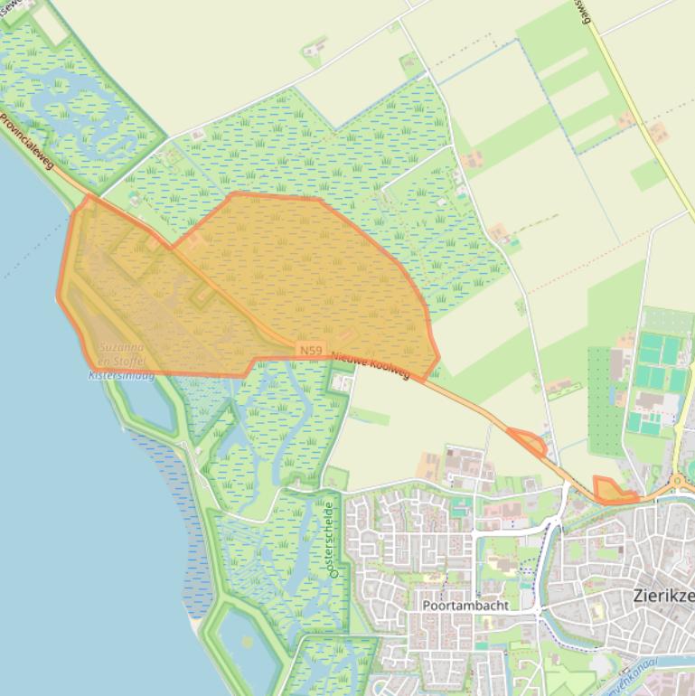 Kaart van postcodegebied 4301SC.