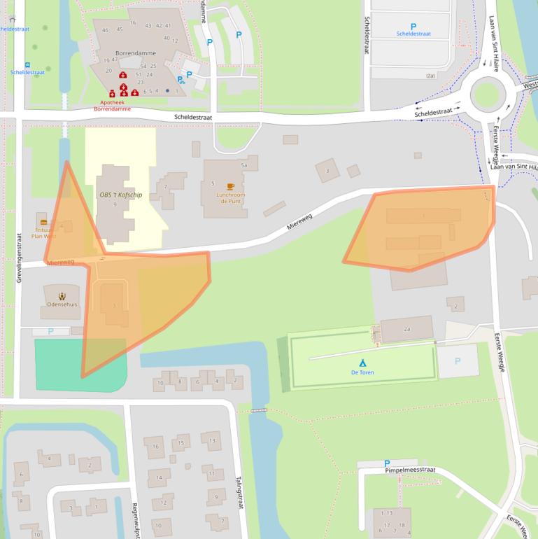 Kaart van postcodegebied 4301SJ.