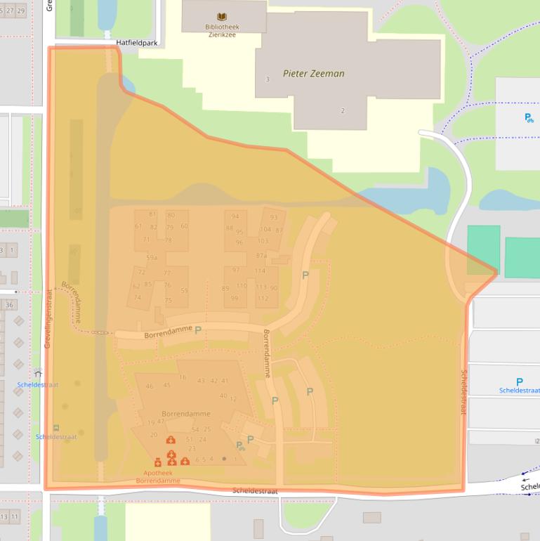 Kaart van postcodegebied 4301VD.