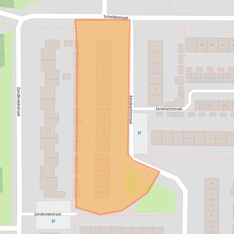 Kaart van postcodegebied 4301VL.