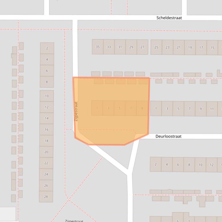 Kaart van postcodegebied 4301VR.