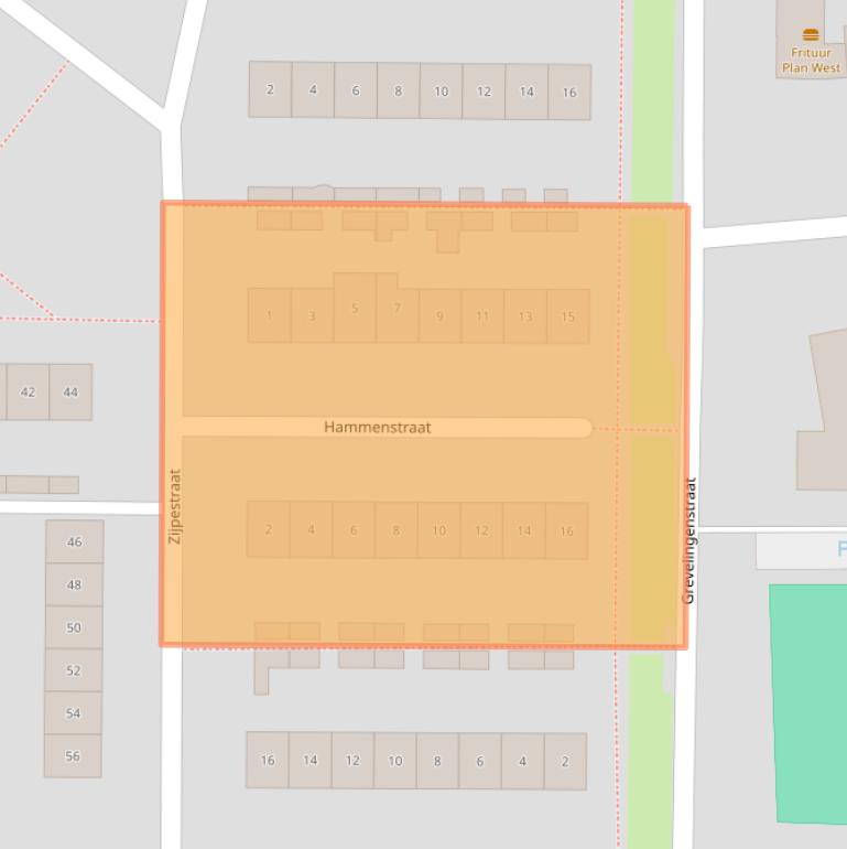 Kaart van postcodegebied 4301VW.