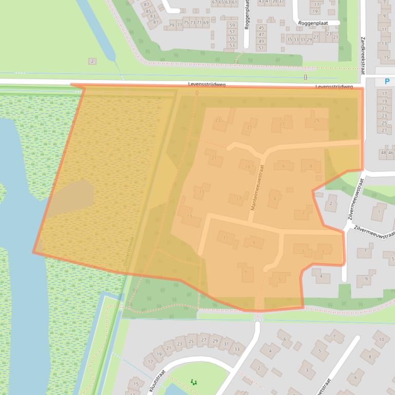 Kaart van postcodegebied 4301WT.