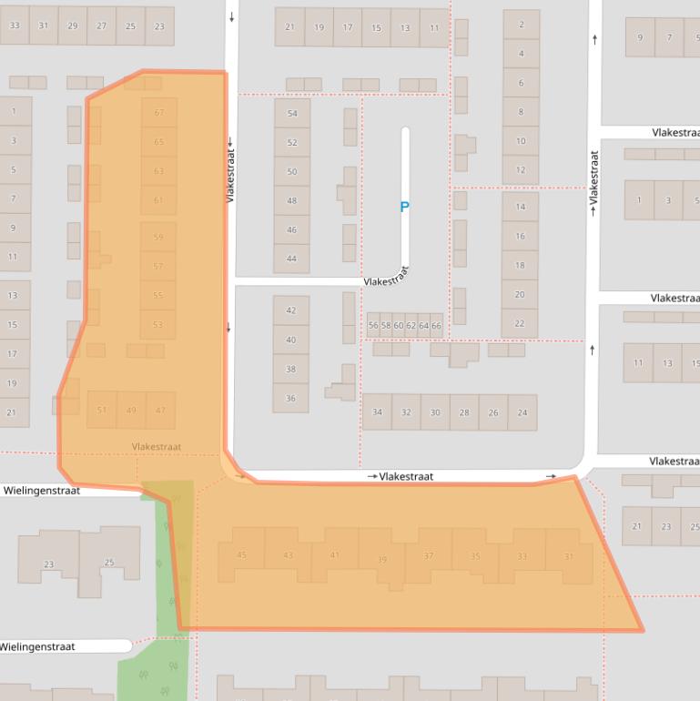 Kaart van postcodegebied 4301XJ.